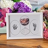 Baby Handprint Footprint Picture Frame Kit With & Non Toxic INK PAD! Wonderful Baby Shower Gifts for