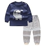 hibote パジャマ キッズ ガールズ ボーイズ 子供用 上下セット 110cm 3歳-4歳 長袖 長パンツ 春 夏 秋 ルームウェア ナイトウェア 可愛い コットン 部屋着 寝間着 寝巻き 子供パ