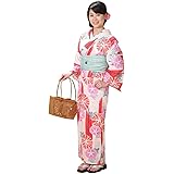 [きものひろば悠] レディース 浴衣セット 綿麻浴衣 3点セット 浴衣 兵児帯 桐下駄 和游日 ykt1591