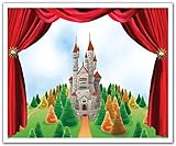 JP London Peel and Stick Removable Wall Decal Sticker Mural, Make Believe Theatre Kids Castle, 24 by