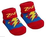 Babytown Newborn Boy Baby Shower Superhero Socks Booties in Organza Gift Bag (0-6 MONTHS, ZAP 10C117