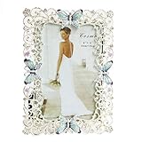 Aimeart Metal Picture Frame, 4 x 6 Decorated with Butterfly by Aimeart