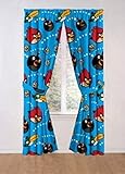 Angry Birds Childrens Window Panels with Tie-backs, 42" x 63" each. Set of 2 panels [並行輸入品]