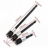 3ピース/セット60ミリメートル/100ミリメートル/150ミリメートル磁気ドライバー延長ビットクイックリリース1/4六角シャンクツール交換工具ドリルビットセット