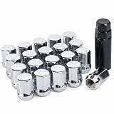 [MIEONLINE]ホイールロックナット 20個セット 七角形デザイン M12×P1.25 専用アダプタ付き 8色展開 (20, ゴールド, M12×P1.25)