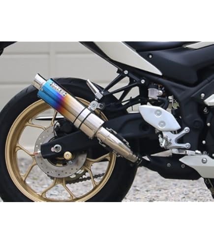 Amazon | WR`S S/O ラウンド焼き色チタンサイレンサー YZF-R25 22-(8BK