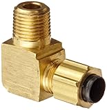 Eaton Weatherhead 1269X4 Brass CA360 Polyline Flareless Brass Fitting, 90 Degree Elbow, 1/8 NPT Male