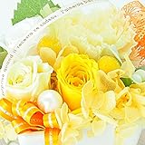 花花 プリザーブドフラワー ギフト 【 ぷち 手のひらサイズ バラ メイン 】 枯れないお花 アレンジメント 贈り物 プレゼント 【 ラッピング メッセージカード 無料 】 ( マーマレード イエロー