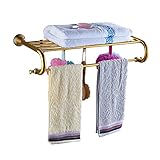 Rozin メッキ 浴室 トイレ用 タオル ラック 壁取り付け タオル掛け タオル 棚