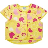 ガールズベビー[Ｏｒｉｅｎｔａｌ Ｂａｂｙ]ベビー用ハート柄スリーパー暖かシープボア素材|パジャマ|かいまき毛布|ナイトウエア|女の子|女児|赤ちゃん用 95cm イエロー
