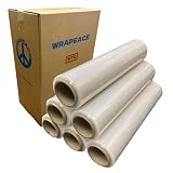 ストレッチフィルム 17μ 500mm×300m ラップ 幅500mm 長さ300ｍ 1ケース 6巻 紙管3インチ WRAPEACE 梱包 養生 包装【ST17-1】
