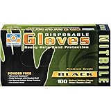 Permatex 08184 Medium Black 5 mil Disposable Nitrile Gloves Box of 100 [並行輸入品]