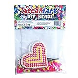 AteaMart DIYビーズ 5mm (キット内容:1個ペグボード+1個ピンセット+100ピースのカラフルBeadz+アイロンペーパー)（Love）並行輸入品