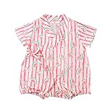(ノタラス)Notalas ベビー服 ベビー用 ロンパース カバーオール 男の子 女の子 甚平 スイカ柄 歩行服 パジャマ 可愛い 新生児 記念日 誕生日 出産祝いプレゼント