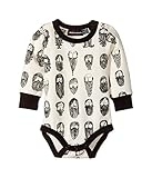 [ロックユアベイビー] Rock Your Baby メンズ Billyburg Long Sleeve Bodysuit (Infant) ワンピース White/Black 3-6 Months 