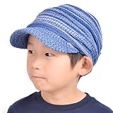 （カジュアルボックス）CasualBoxキッズ サマーニット キャスケット 4色 52-56cm キャスケット 夏 日よけ帽子 uv 帽子 男の子 女の子 charm チャーム (ミックスブルー)