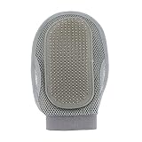 Petime Pet Hair Remover Pet Fur Brush Mitt Grooming Shedding Tool Pet Massage Glove(Gray) [並行輸入品]