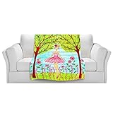 ブランケットウルトラソフトFuzzy 4サイズ！DIANOCHEデザインから、型破り、ピンクバレリーナホームDecor Unique Designer芸術的スタイリッシュな寝室アイデアCouch Th