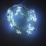 30芯の銅の文字列の光、寝室のパティオのパーティーのためのledストリングライト電池式の装飾ライト - 白