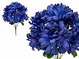 BalsaCircle 84菊Mums Ballsシルクウェディング花 ブルー B00PE45GAG