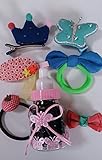 grepo 可愛い子供用ヘアアクセサリー7個セット、ギフト＆プレゼントにも最適！ブルー系、インパクトある蝶のヘアピン入り　(色々な種類のヘアアクセサリーで、毎日楽しくイメージチェンジ出来ちゃいます)