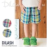 (ディラッシュ) DILASHＷガーゼ先染めチェックハーフパンツ（４分丈）/夏 80 レッド