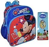 Disney Mickey Mouse 10" Mini School Backpack With Bonus 6Pk Mickey Pencils [並行輸入品]