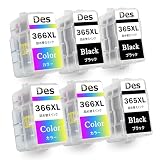 キヤノン Canon 用 インク BC-365 BC-366 互換 詰め替えインク BC-365XL(ブラック)×3 BC-366XL(カラー)×3 計6本【大容量タイプ/残量表示/安心三年】対応機種: PIXUS TS3530