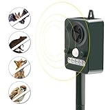 ALLOMN 動物撃退器 害獣撃退 猫よけ　防水 超音波とLED強力フラッシュ ガーデン糞 尿 獣害 鳥害 犬 ネズミ コウモリなどに対応