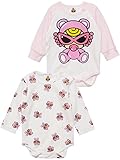 (マイファーストヒステリック) MY FIRST HYSTERIC オーガニックコットン Teddy mini candy dots総柄 長袖ロンパース2Pセット 70cm ホワイト