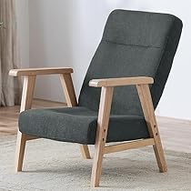 Amazon.co.jp: ウッドアームチェア ダークグレー Mサイズ WACN-M