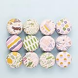 FineInno キャンディーボックス ブリキ缶 丸型 ギフト収納缶 鉄製 小物入れ DIY蝋燭 キャンディー 茶葉 お菓子 6種類 12セット (漫画)