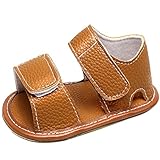 キッズサンダル　赤ちゃん 涼しい 柔らかいサンダル　耐摩　PUレザーサンダル　ビーチサンダル　軽量 ベビー　可愛い　シューズ　男女兼用　ブラウン　12-18ヶ月に対応　夏