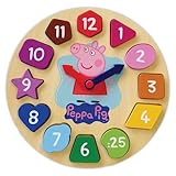 Peppa Pig Wood Puzzle Clock [並行輸入品]