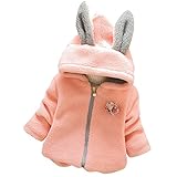 RoRykon ベビー服 　子供服 　女の子の綿服　冬の暖かいコート・ジャケット・アウターウェア 冬の暖かいコート可愛いウサギ　 ジャンパー子供服 上着 女の子 暖かい ソフトコート秋 防寒 アウター