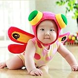 0-1歳に合う 撮影写真 ベビー 幼児 セット ドット柄 チョウチョウ 帽子+ロンパース 0-1歳に合う 【1点】