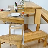 ダイニングテーブルセット 木製 180 5点 6人掛け 北欧 おしゃれ ウォールナット無垢 オーク無垢 ベンチ 木製ダイニング ASE-168 (オーク)