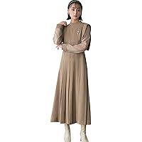 【美品】シアースリーブプリーツロングワンピース RUIRUE BOUTIQUE♡シアースリーブ プリーツロングワンピース