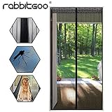 RabbitgooMagneticScreenDoorHeavy Duty Mesh& Lace Keeps Bugs Out,Lets Fresh Air In,Toddler And Pet Fr
