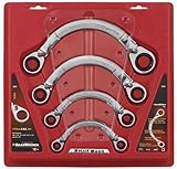 GearWrench 9840 4 Piece SAE Half Moon Double Box Ratcheting Wrench Set [並行輸入品]