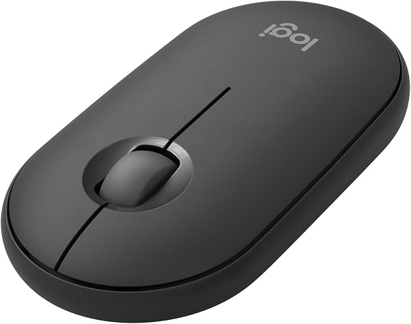 ロジクール ワイヤレスマウス PEBBLE MOUSE2 M350sGR 薄型 静音 Bluetooth Logi Bolt マウス 無線 ワイヤレス 左右対称 Easy-Switch 4000dpi 電池寿命24ケ月 windows mac Chrome Android iPad M350 グラファイト 国内正規品 - 1
