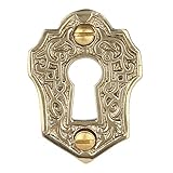 A29 Brass Keyhole Cover, Polished Lacquered Finish [並行輸入品]