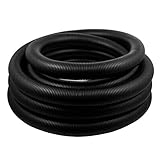 uxcell コルゲートチューブ プラスチック材料 フレキシブル コンジットパイプ 10M ブラック