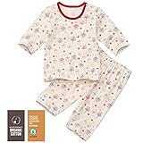 【あるこんたるこん】 オーガニックコットン ベビー キッズ ジュニア ルームウェア サリーちゃん 女の子 パジャマ 7分袖 ハーフパンツ (110)