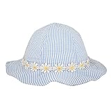 （アダ二ナ）Adanina ベビー用ハット レース ストライプ つば広 赤ちゃんキャップ ジーンズ風 女の子 男の子 男女児 紫外線 UVカット 日よけ 日焼け止め 子供サンバイザー フィッシャーマン