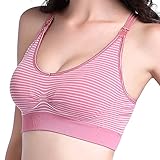 BEATON　JAPAN マタニティブラ ボーダー ノンワイヤー シンプルマタニティコレクション M L (L, ピンク)