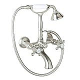 Rohl A1401XMPN Country Bath Exposed Wall Mounted Tub Shower Mixer, Polished Nickel [並行輸入品]