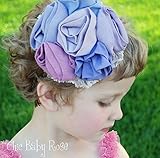 ローズレースブーケヘッドドレス☆【ラベンダー】細バンド付☆ラベンダーフラワーをブーケのようにみたてたヘッドドレス☆海外デザイナーオリジナルハンドメイド