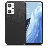 LOOF CASUAL-SHELL Series OPPO Reno9 A / Reno7 A CPH2523 / OPG04 用 ケース カバー レザー スマホケース ストラップホール シンプル 耐衝撃 薄型 軽量 [ブラック]