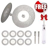 SOLEDI ダイヤモンド切削ディスク ダイヤモンドカッター 10個セット 40mm （1つドライバー、４本ビット付き) 穴あき 切断 切削 マンドレル ドレメル ツール